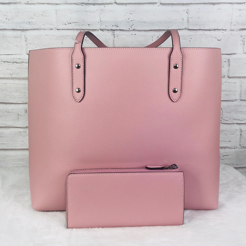 2PCS Coach Town Leather Tote Wallet Set - Picture 4 of 8